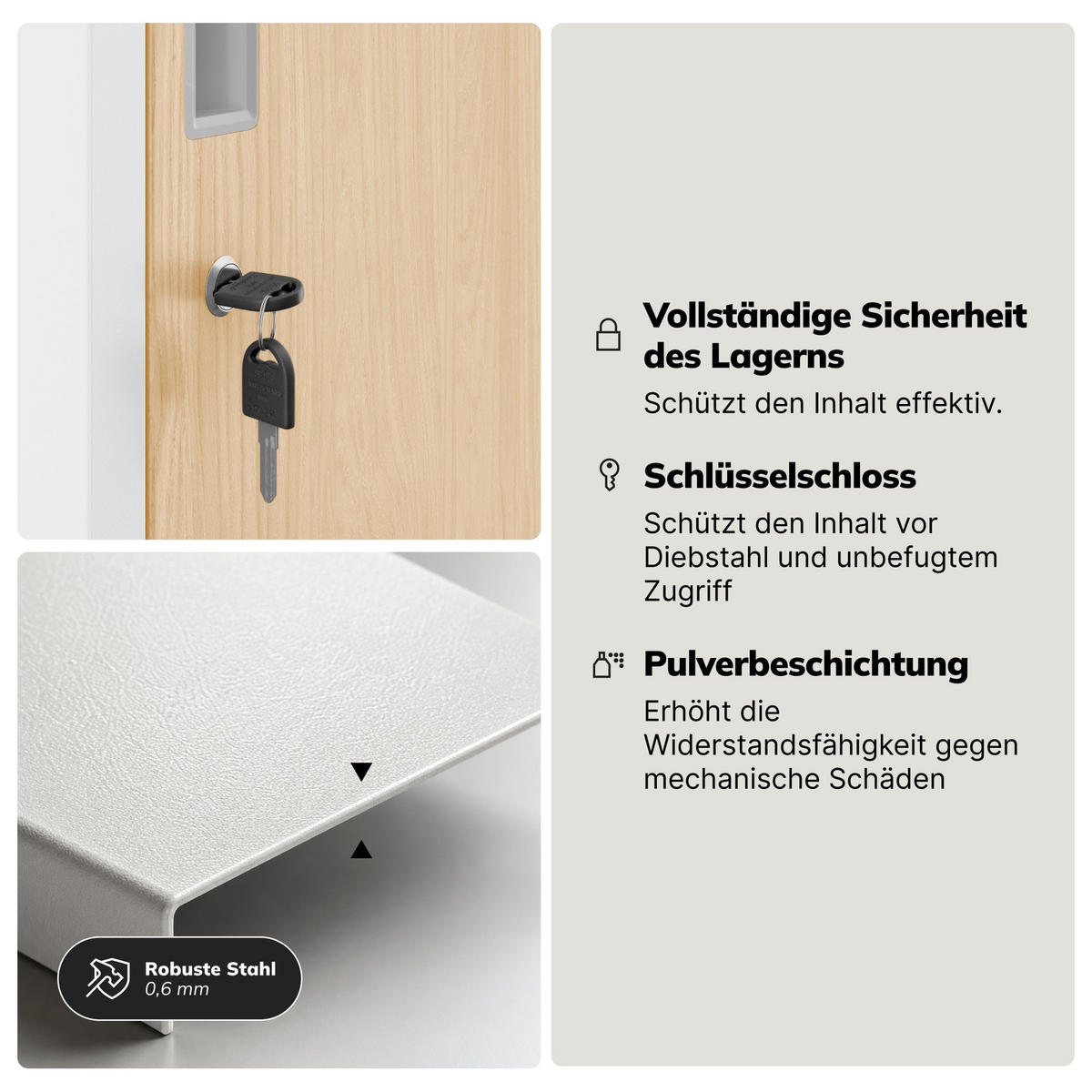 ARBEITSSCHUTZ-KLEIDERSCHRANK IGOR 1 Plus 185 × 32 × 45 cm - Sonoma Eiche, Metall (32/185/45cm) - Jan Nowak