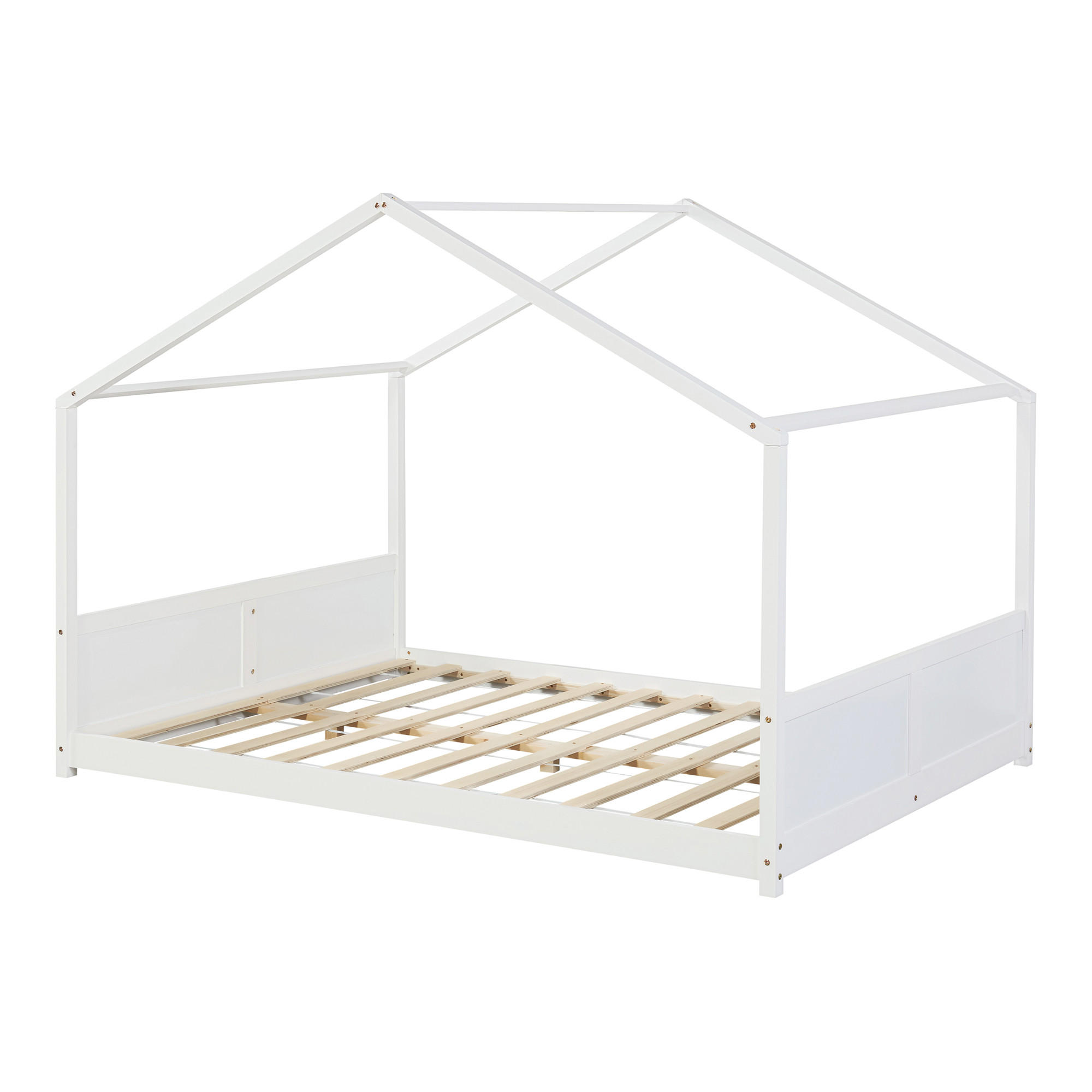 KINDERBETT Simo - Weiß, Holz (120/200cm) - [en.casa]
