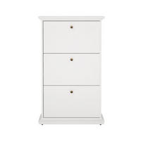 SCHUHSCHRANK Venedig Weiß 78/28/128 cm - Weiß, Holzwerkstoff (78/128/28cm) - ebuy24