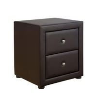 NACHTSCHRANK mit Schubladen in Kunstleder 53/47/41 cm in Braun - Braun, Textil (47/53/41cm) - Homestyle4u