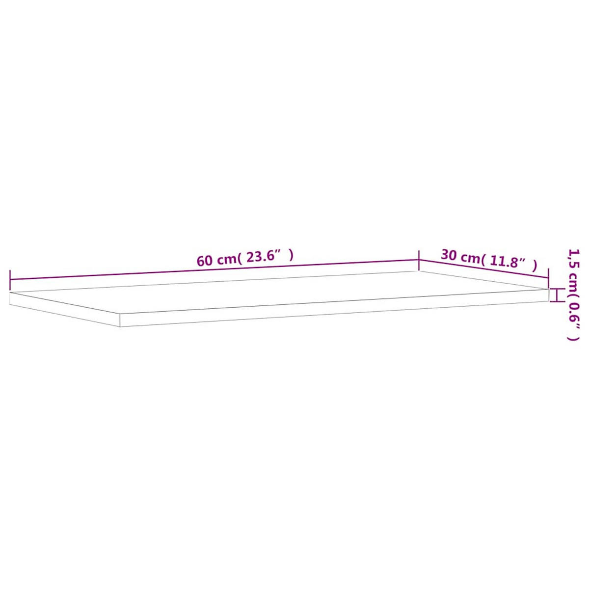 BÜCHERREGAL-BRETTER 4Er Set Sonoma-Eiche 60/30/1,5 Cm - Sonoma Eiche, Holzwerkstoff (30/1.5/60cm) - vidaXL