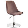 ESSZIMMERSTUHL Samt braun - Chromfarben/Braun, Textil/Metall (48/76/57cm) - CLP