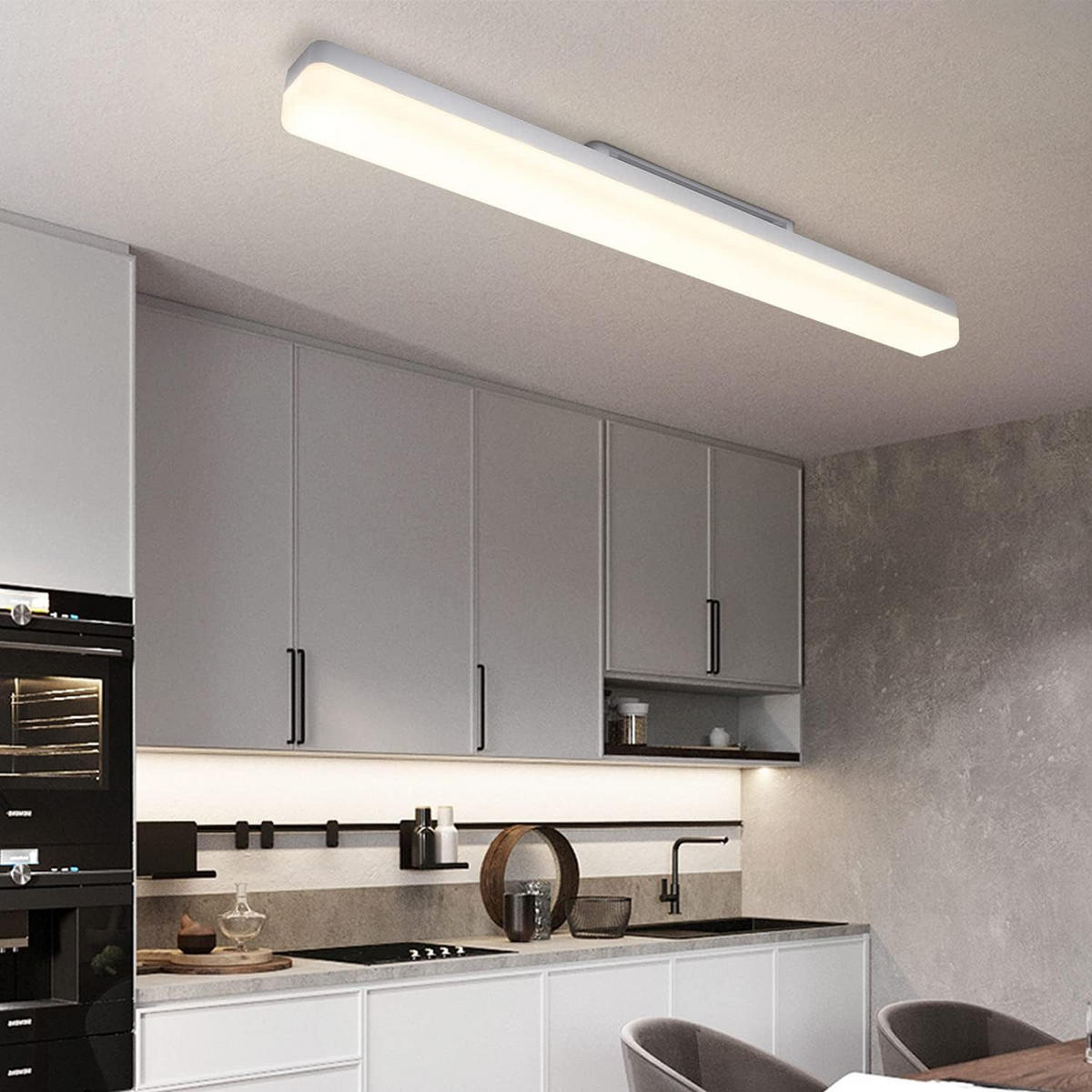 LED-DECKENLEUCHTE Diederich 60/5/5 cm - Weiß, Kunststoff (60/5/5cm) - Nettlife