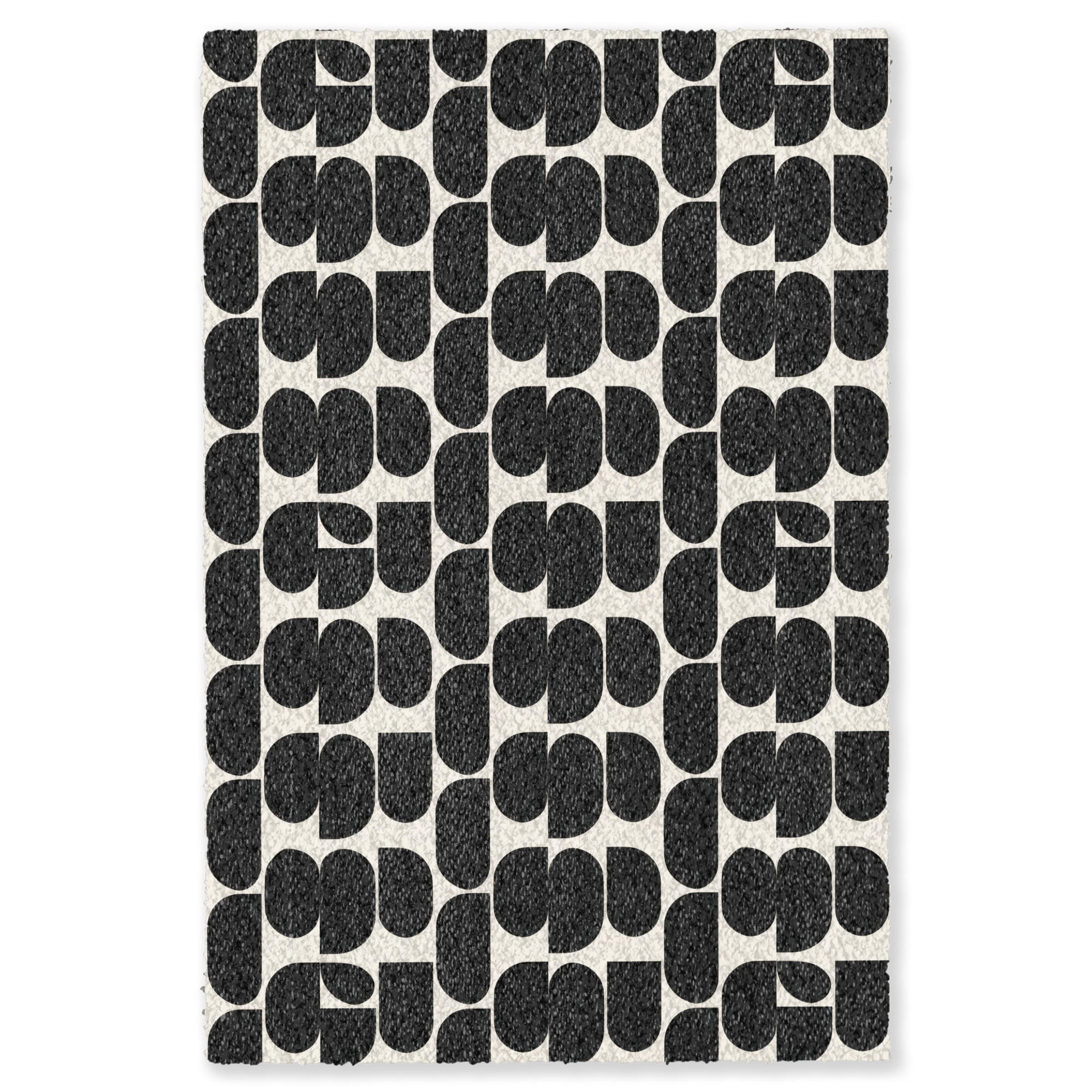 KOBERCE - Moderné - vzorované - čierne - 140x200 cm - čierna, textil/plast (140/0.4cm) - OnlyWow