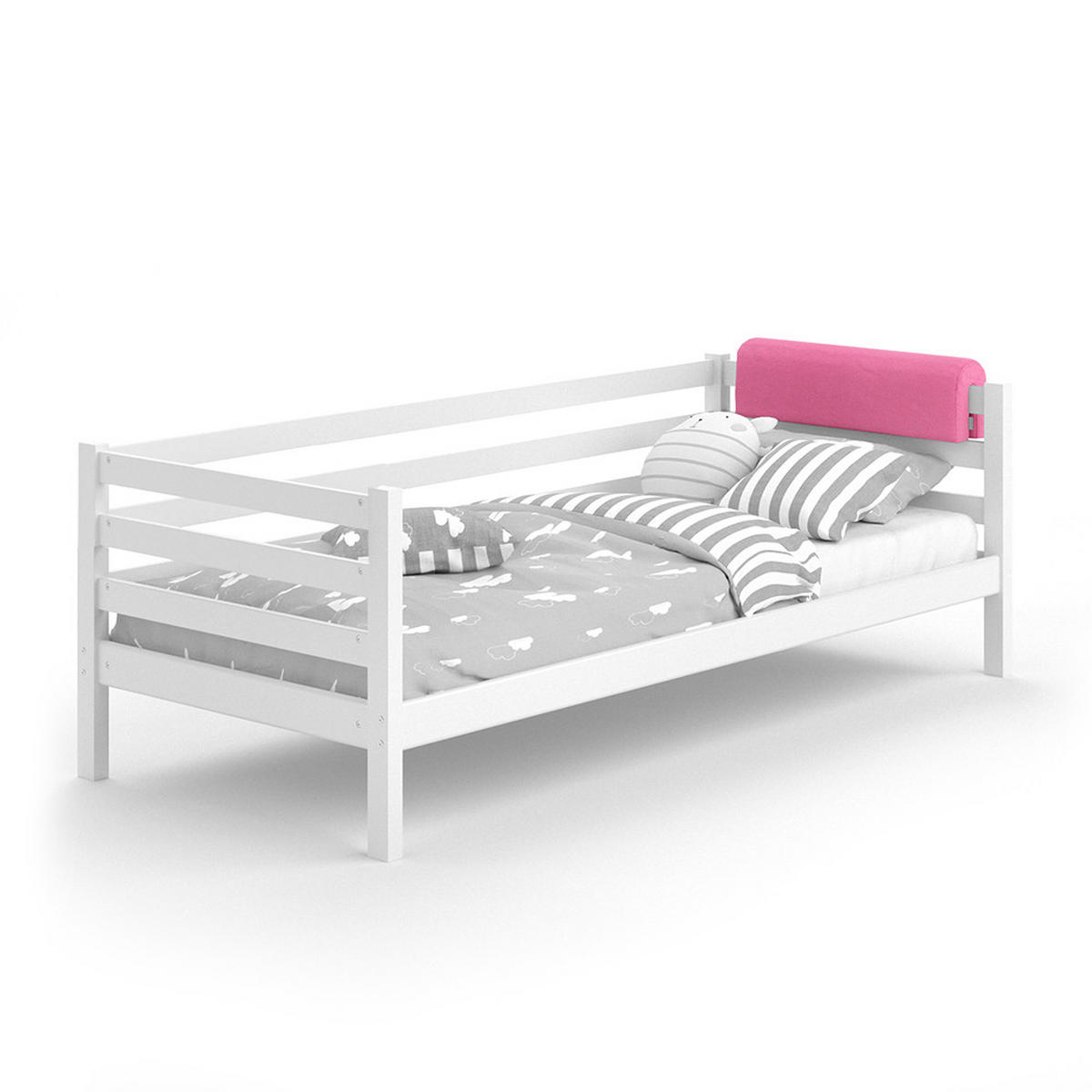 BETTUMRANDUNG Rosa 70 x 20 cm - Pink, Textil (70/20/14cm) - VitaliSpa