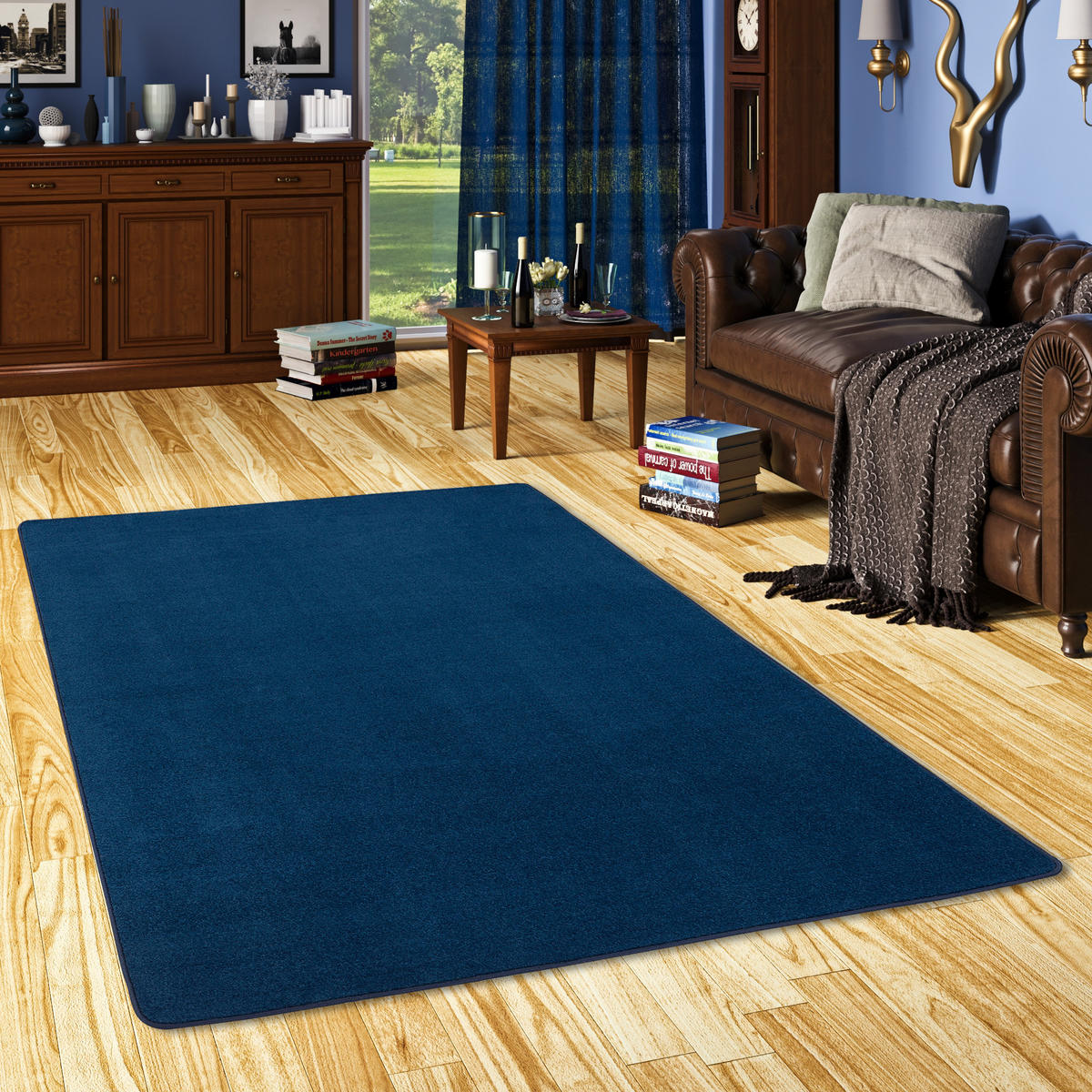 TREND VELOURS TEPPICH JOY - Dunkelblau, Textil (140/200cm) - Snapstyle