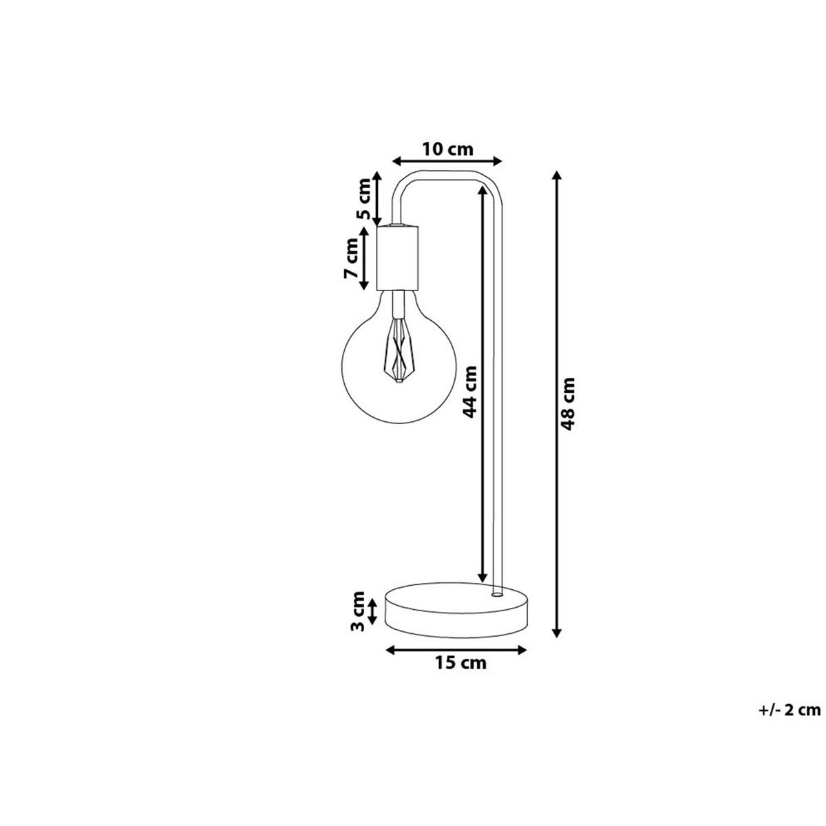 SCHREIBTISCHLAMPE Savena 15/15/48 cm - Kupferfarben, Metall (15/15/48cm) - Beliani