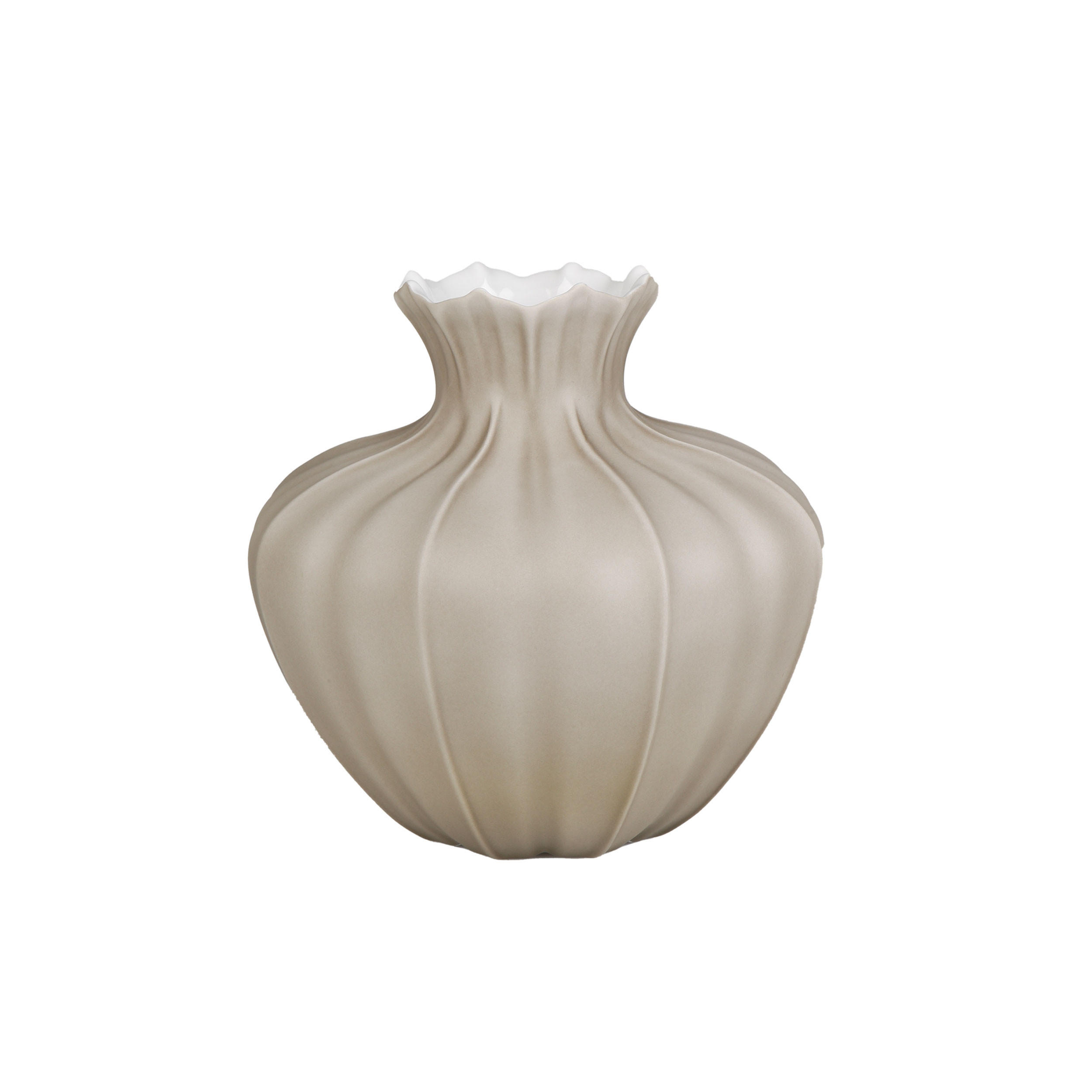 VASE Bahar, Biskuit-Porzellan, grau, 22 cm - Grau, Keramik (22cm) - Goebel