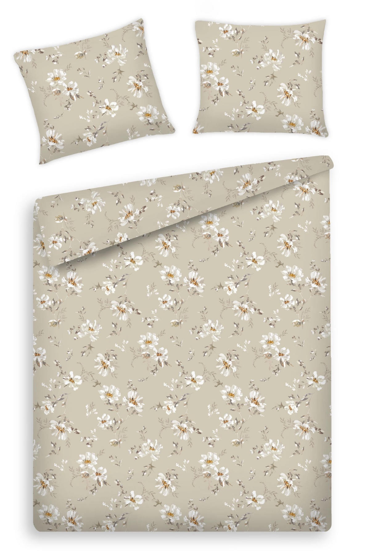 BETTWÄSCHE Jasmina - Beige, Textil (200/220cm) - home&you