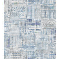 TAPETE grafisches Motiv 53 cm x 10,05 m - Blau, Papier (53/1000cm) - Sanders & Sanders