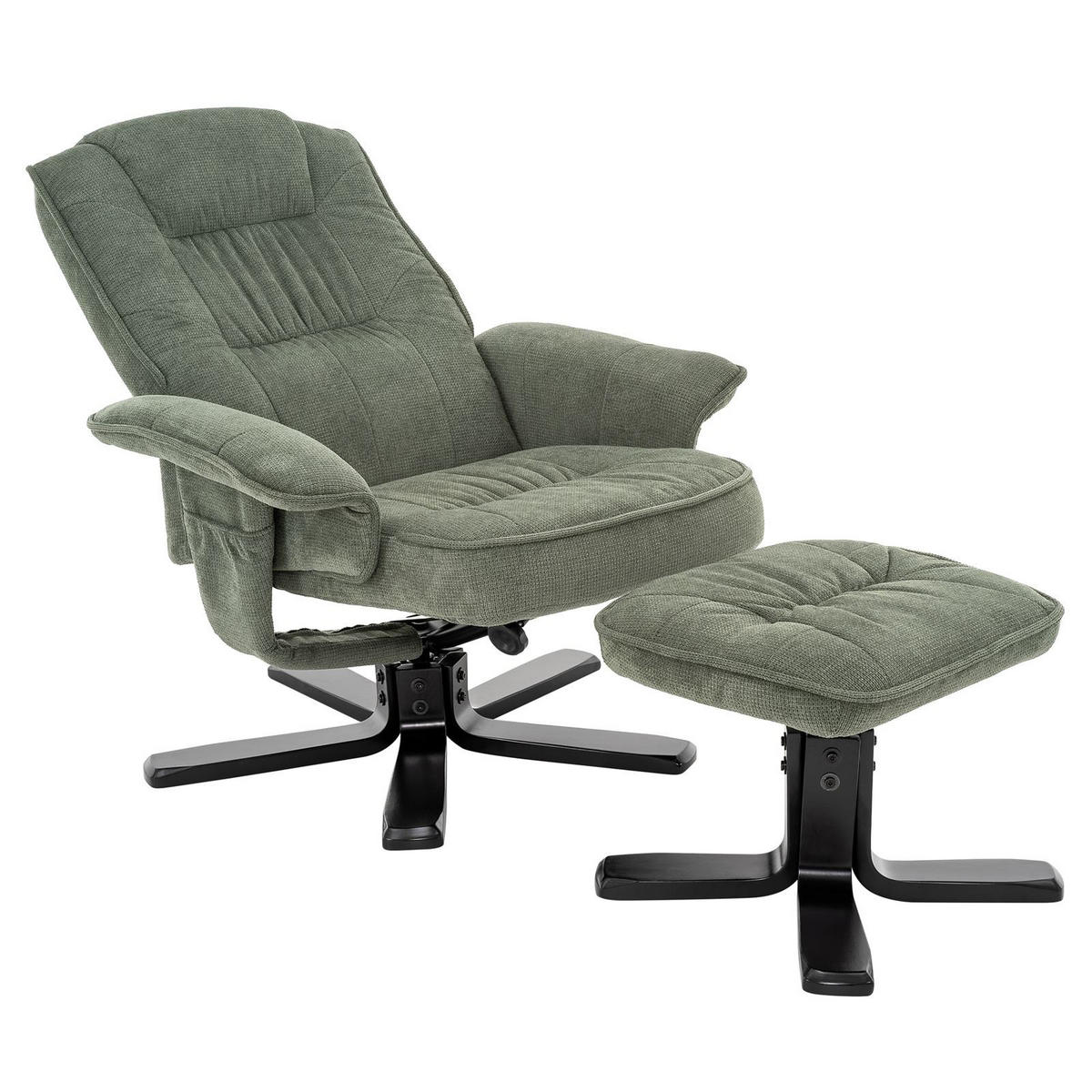 RELAXSESSEL CHARLY - Schwarz/Grün, Textil (76/87/61cm) - IDIMEX
