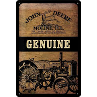 BLECHSCHILD 20/30 cm John Deere Genuine - Multicolor, Metall (20/30/0.2cm) - Nostalgic-Art
