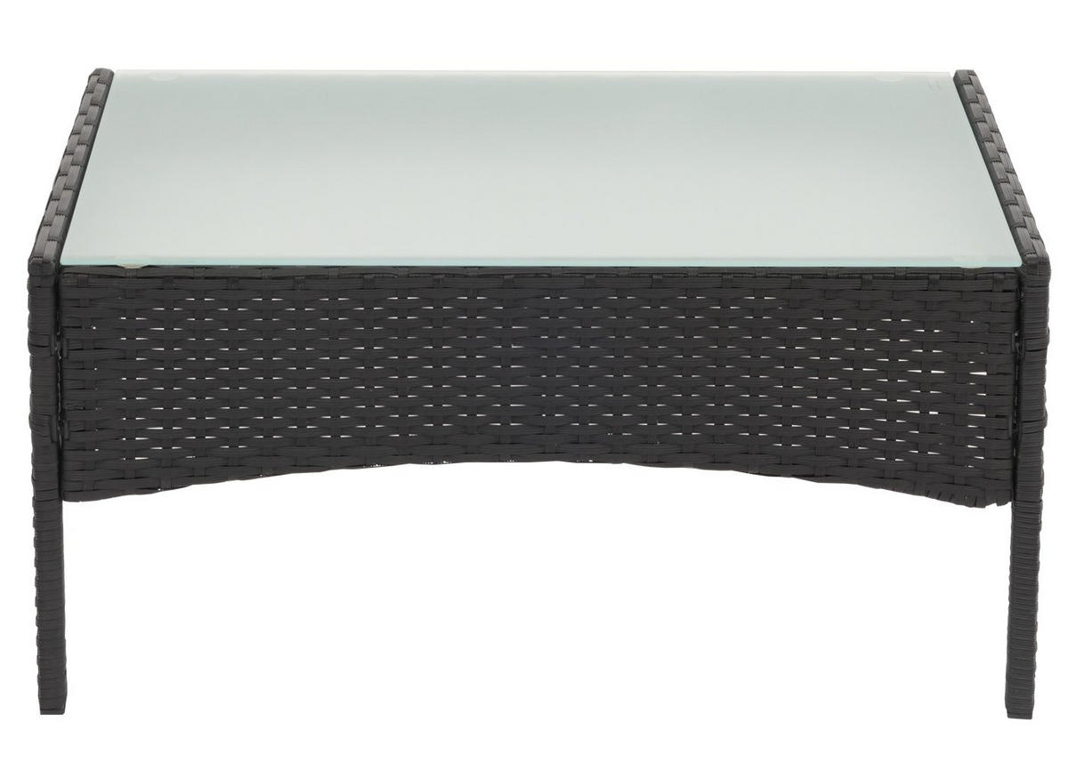 GARTENTISCH Andi aus Poly-Rattan HxBxT 38x79x48cm Anthrazit - Anthrazit, Kunststoff (48/79/38cm) - PROREGAL