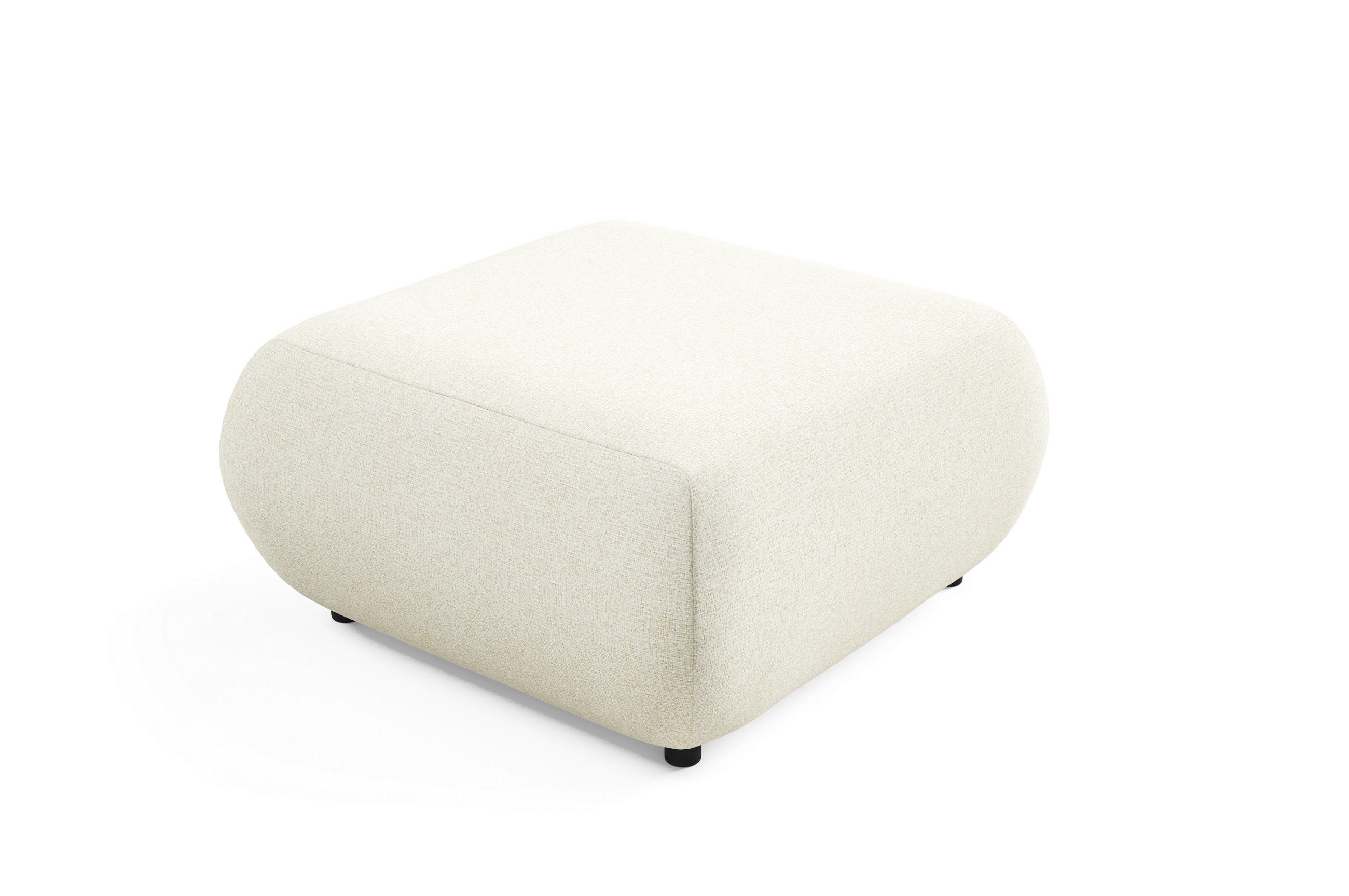 POLSTERHOCKER DELTA Modern Sitzhocker, Fußhocker Creme - Creme, Holzwerkstoff/Kunststoff (88/41/88cm) - MASSENO