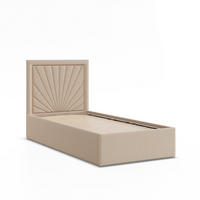 POLSTERBETT MIT KOPFTEIL 90x200 ohne Bettkasten VASTO, Beige - Beige, Textil (90/200cm) - Mebligo