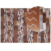 KURZFLOR-TEPPICH Herekli 230/160 cm - Braun, Fell (160/230cm) - Beliani