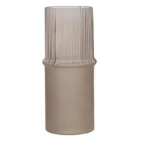 VASE aus Glas Tube Matte 10,8/10,8/25 cm - Schwarz, Glas (25cm) - Home Styling Collection