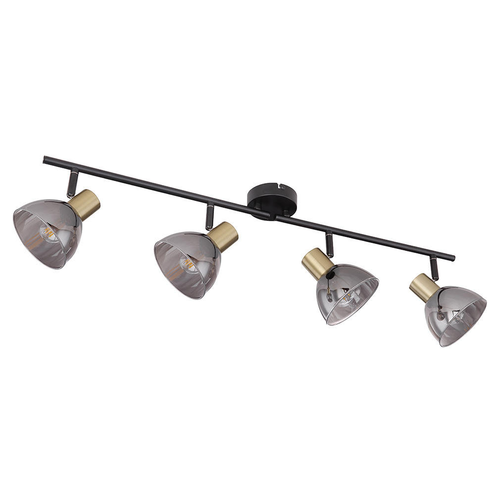 LED DECKENLEUCHTE JAY Metall Schwarz - Schwarz, Glas (79/11/17.5cm) - Globo Lighting
