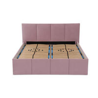 POLSTERBETT Dalas Rose 200 x 200 x 40 cm Stauraum Mit hochwertiger Matratze H2 (bis 100 kg) und Lattenrost - Rosa, Holz (200/200cm) - Halmon Schlafkomfort Betten 