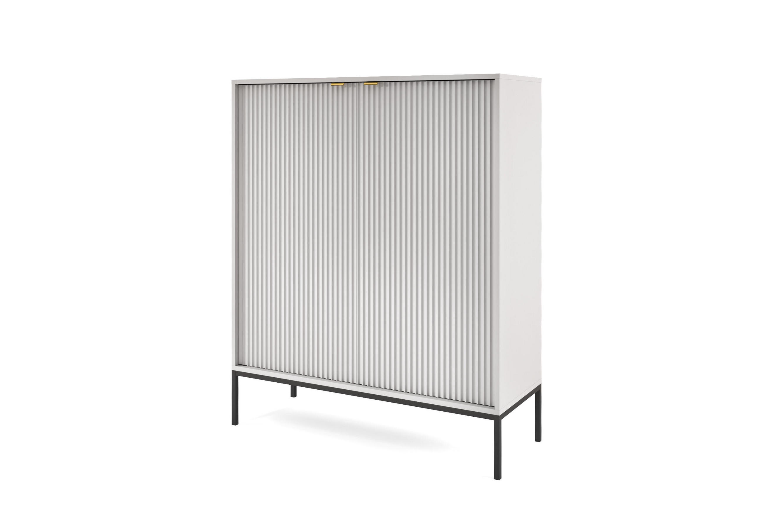 Furnlux Sideboard Weiß 104x125x39 cm