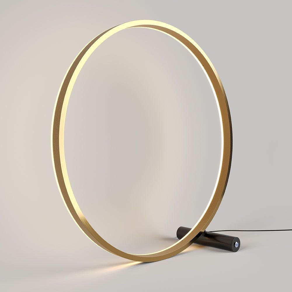 s.luce Led-Tischlampe Schwarz, Gold 60x60x3.3 cm