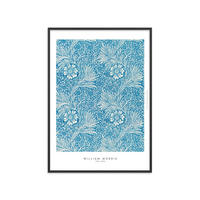 POSTER mit Rahmen William Morris - Blues - Blau/Schwarz, Holz/Papier (70/100cm) - Poster&Frame