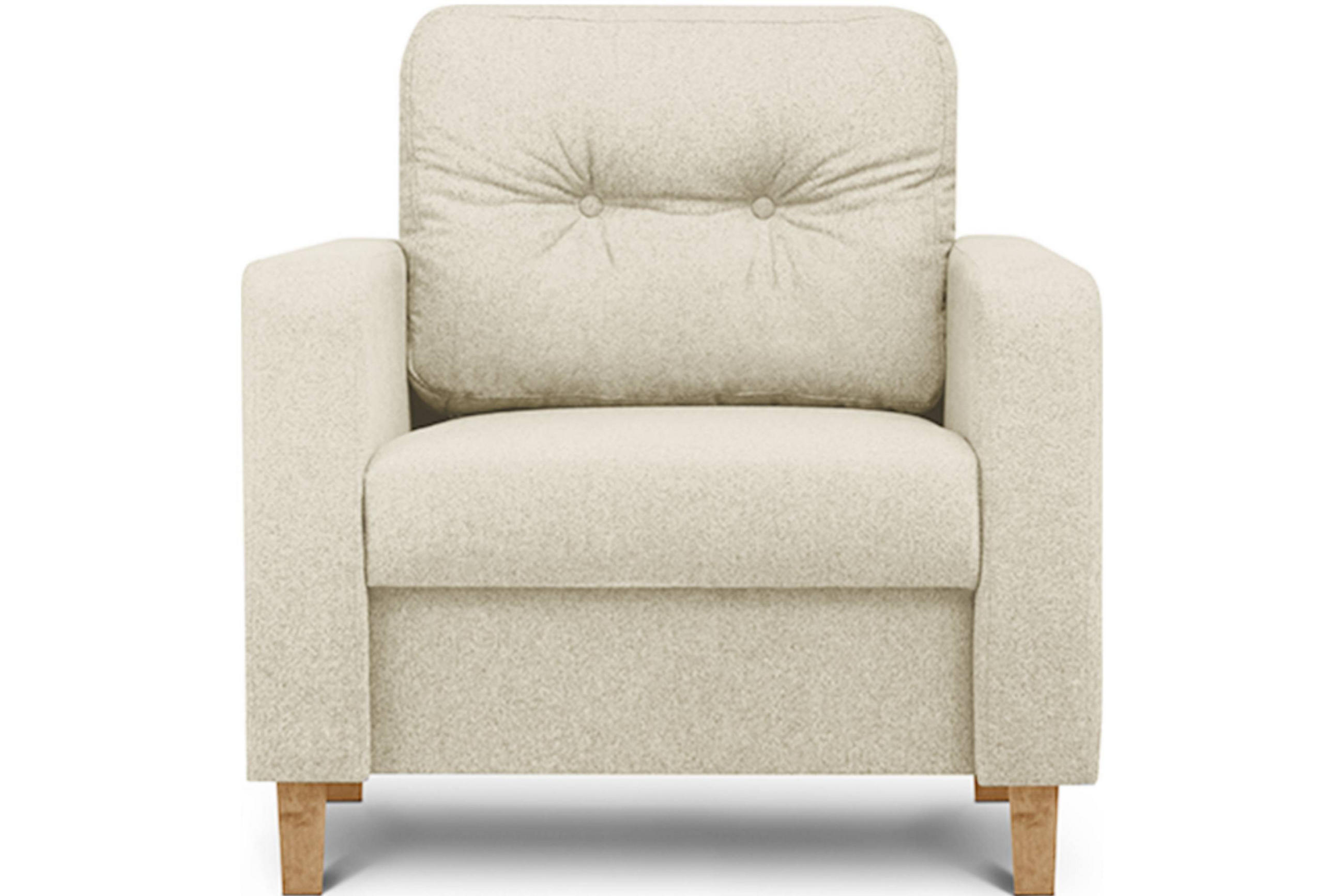SESSEL ERISO mit Armlehnen und angenehmer Stoff zum Anfassen, Strukturstoff, beige - Beige/Braun, Textil (80/75/75cm) - KONSIMO®