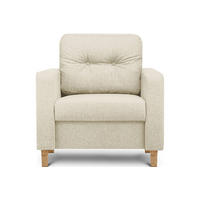 SESSEL ERISO mit Armlehnen und angenehmer Stoff zum Anfassen, Strukturstoff, beige - Beige/Braun, Textil (80/75/75cm) - KONSIMO®