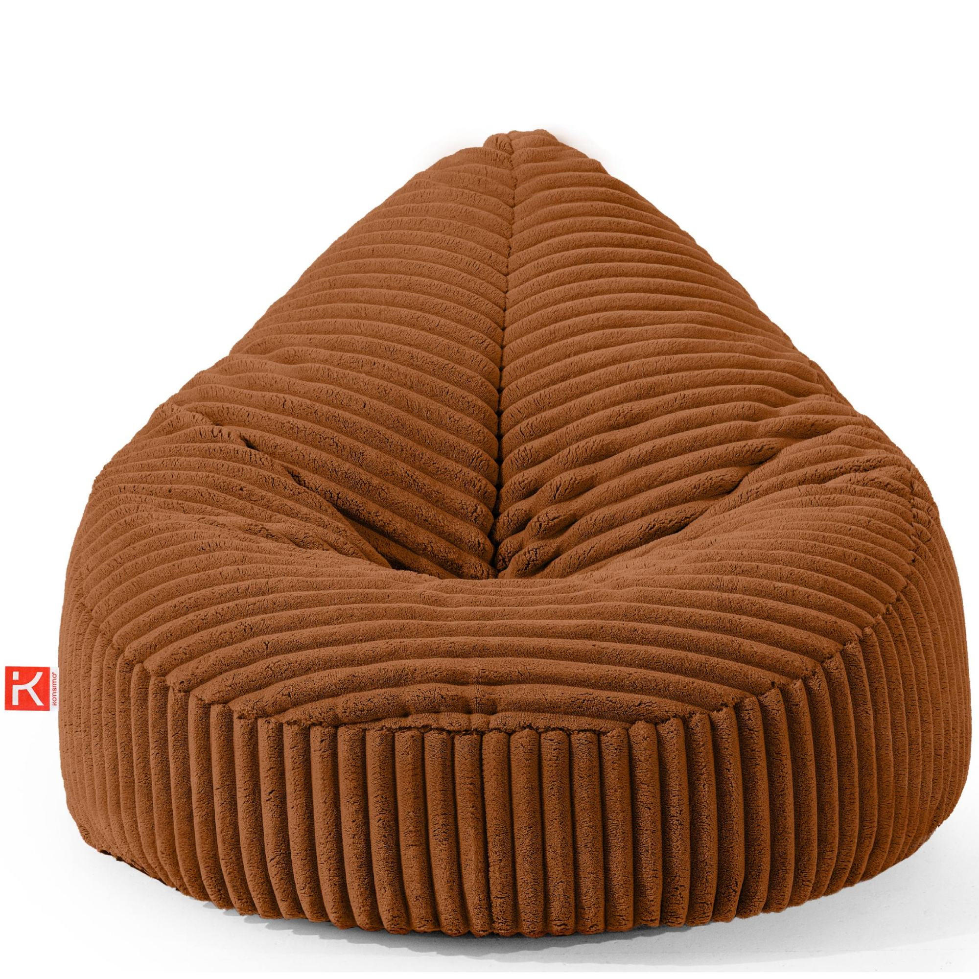 SITZSACK COSMO II aus Kordstoff, Dunkelorange - Dunkelorange, Textil (85/80/85cm) - KONSIMO®
