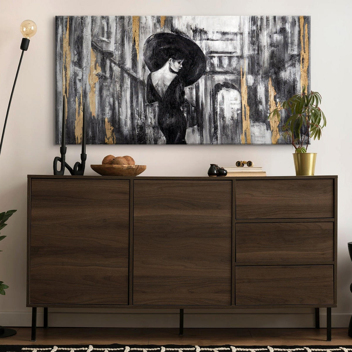 GEMÄLDE Filmstreifen auf Keilrahmen 200x100 cm - Grau, Holz (200/100cm) - YS-art gallery