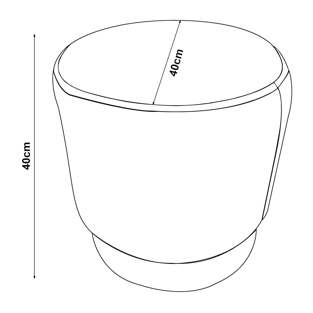 SITZHOCKER Larvik - Goldfarben/Orange, Kunststoff/Metall (40/40/40cm) - [en.casa]