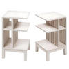 NACHTTISCH Celine 2er Set, weiße Birke, 37,5/37,5/65 cm - Weiß, Holz (37.5/65/37.5cm) - WOODEK