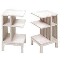 NACHTTISCH Celine 2er Set, weiße Birke, 37,5/37,5/65 cm - Weiß, Holz (37.5/65/37.5cm) - WOODEK