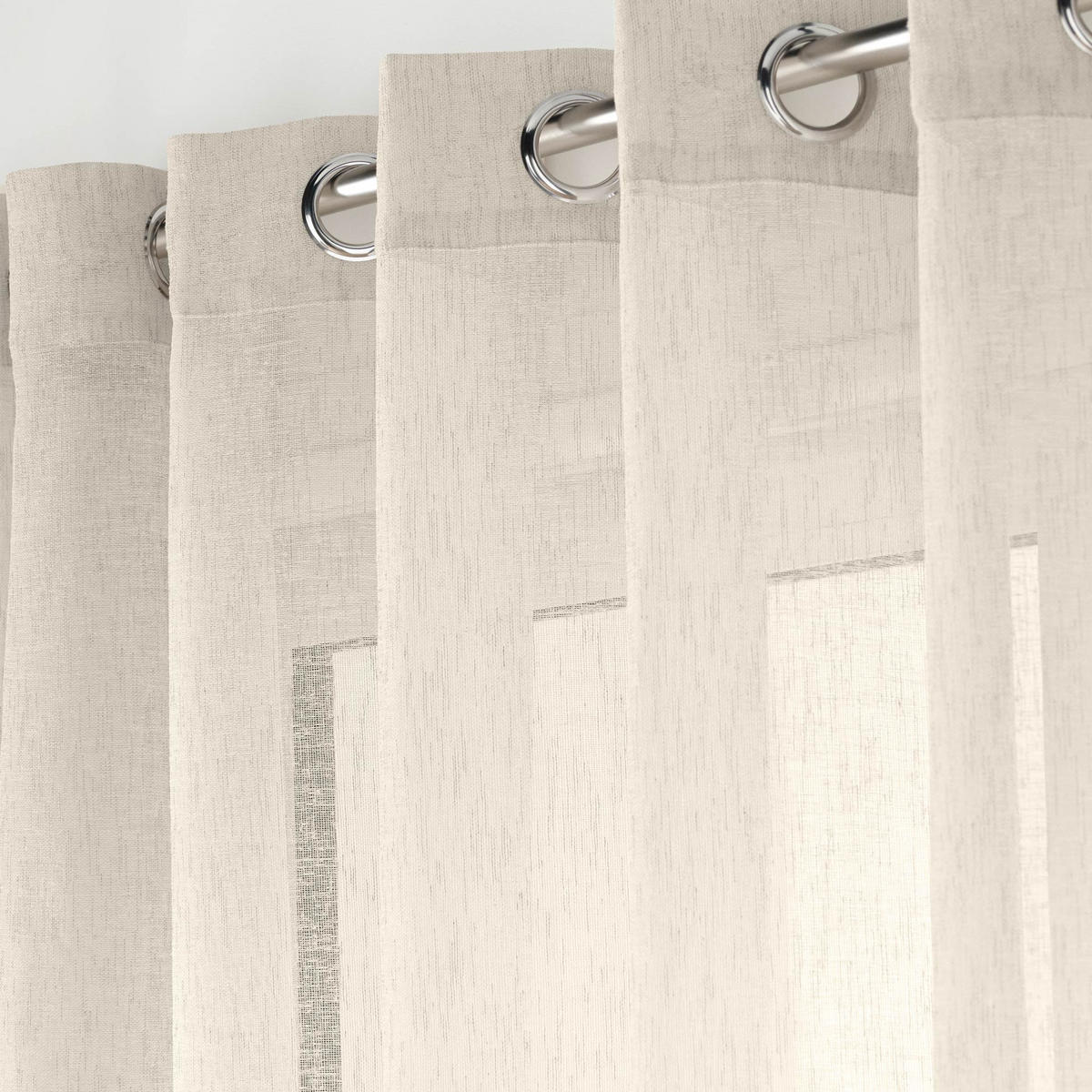 VORHANG Carlin Leinenoptik - Beige, Textil (240/400cm) - Douceur d´intérieur