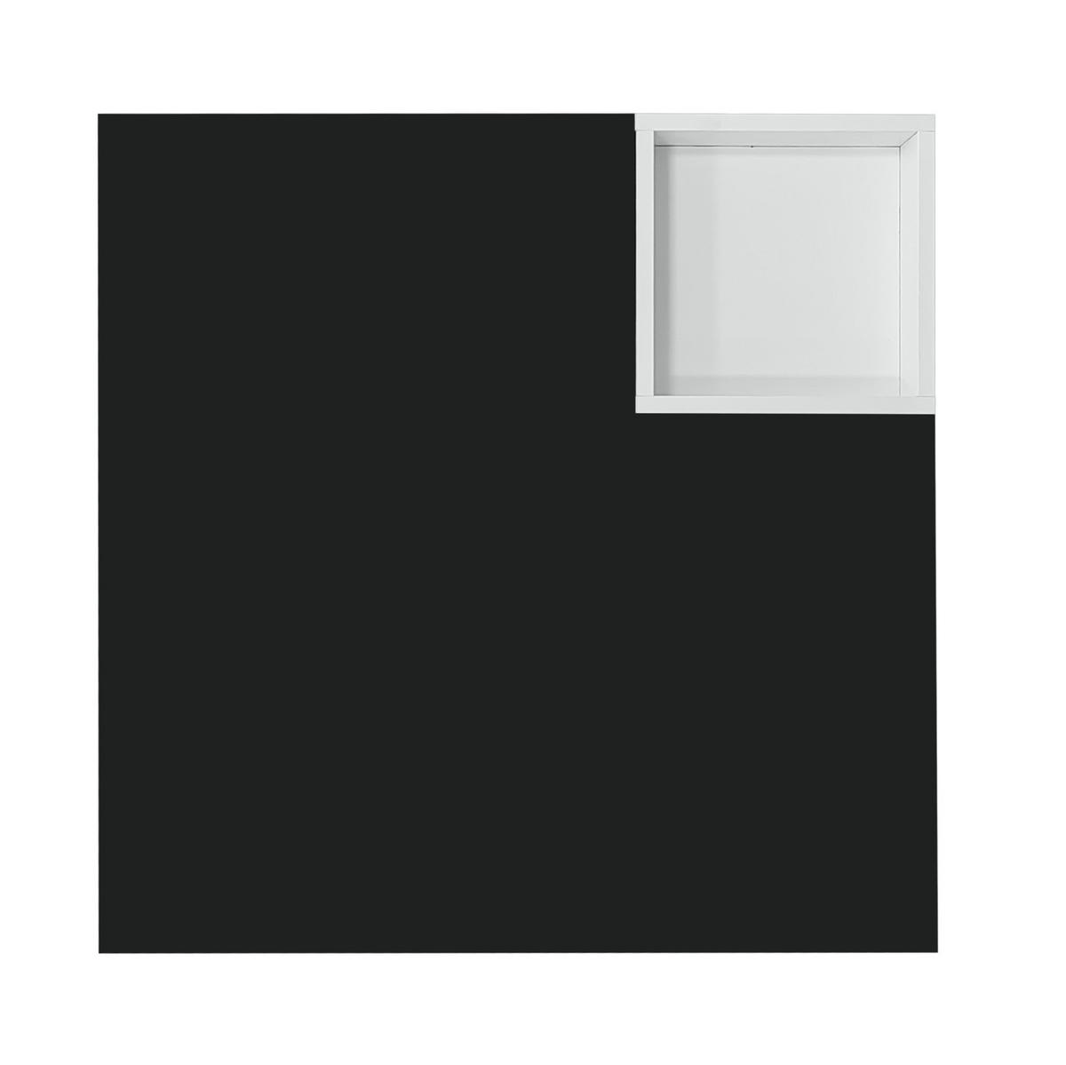 COUCHTISCH mit LED 72x72x30 cm Hochglanz Schwarz Weiß - Schwarz, Holzwerkstoff (72/72/30cm) - Meubliv