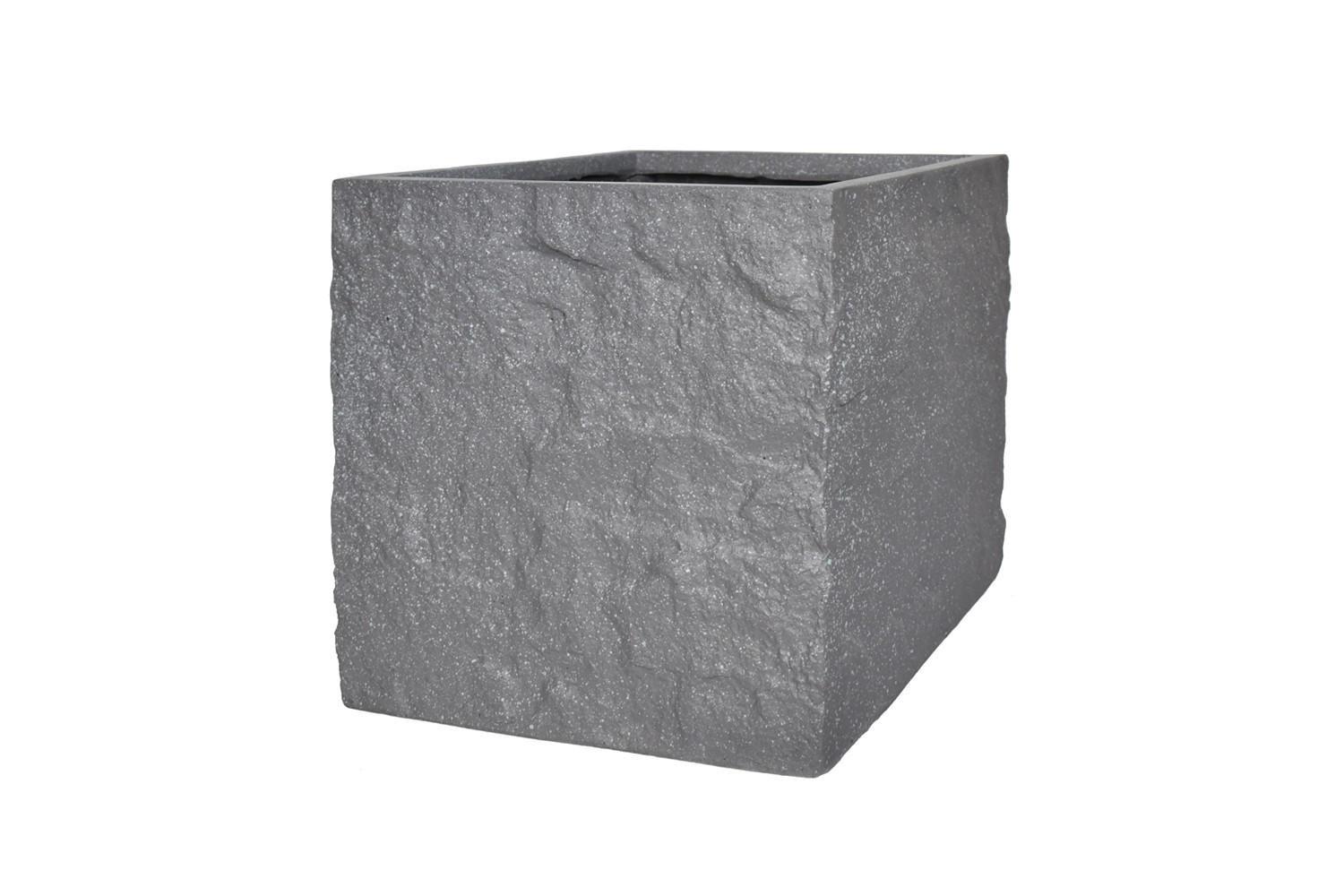 PFLANZKASTEN The Rock 36x35 cm, Steinoptik Grau, Fiberstone - Anthrazit, Kunststoff (36/35/36cm) - dasmöbelwerk
