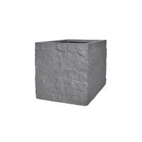 PFLANZKASTEN The Rock 36x35 cm, Steinoptik Grau, Fiberstone - Anthrazit, Kunststoff (36/35/36cm) - dasmöbelwerk