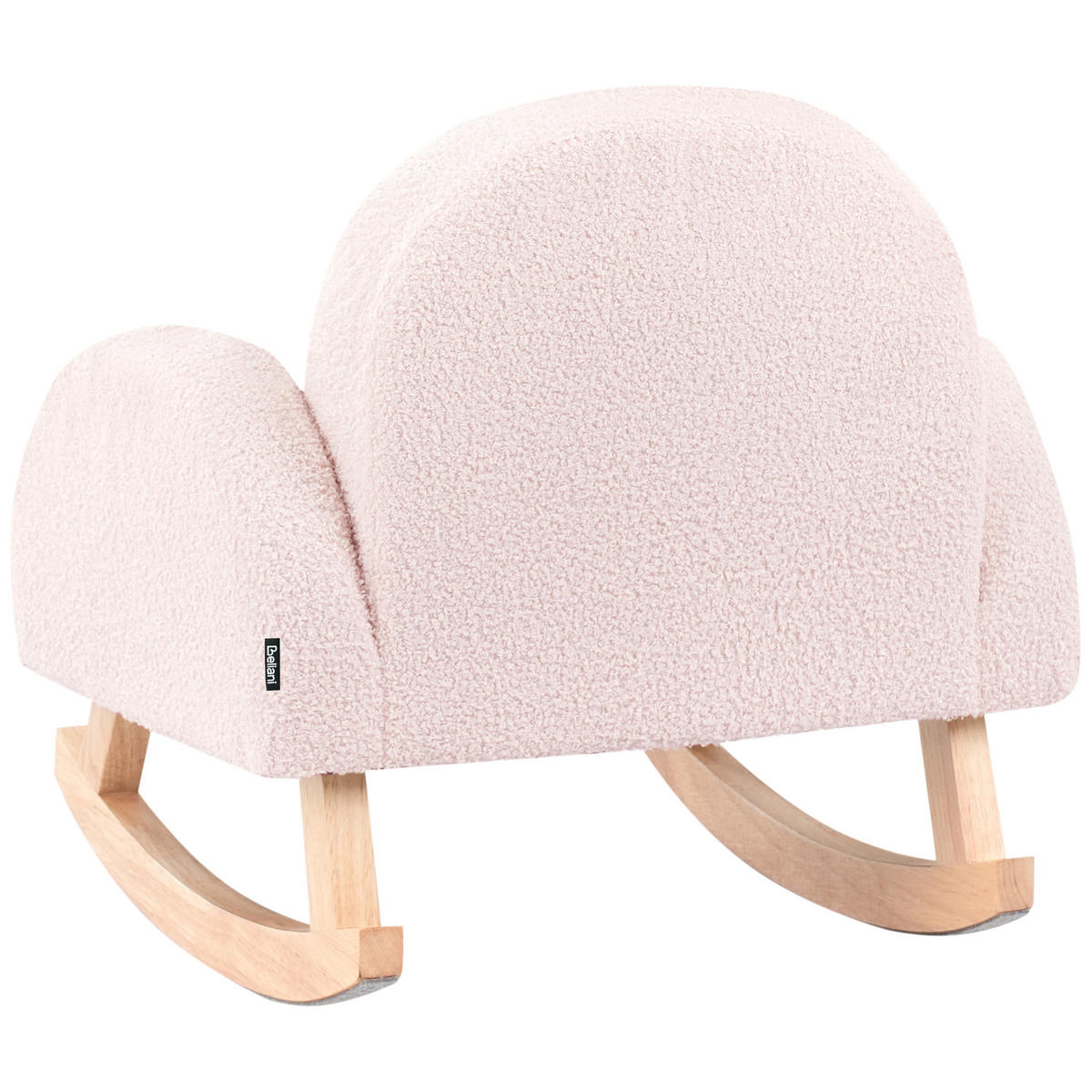 KINDERSCHAUKELSTUHL Bouclé Pastellrosa Hug - Pink, Textil (54/53/52cm) - Beliani