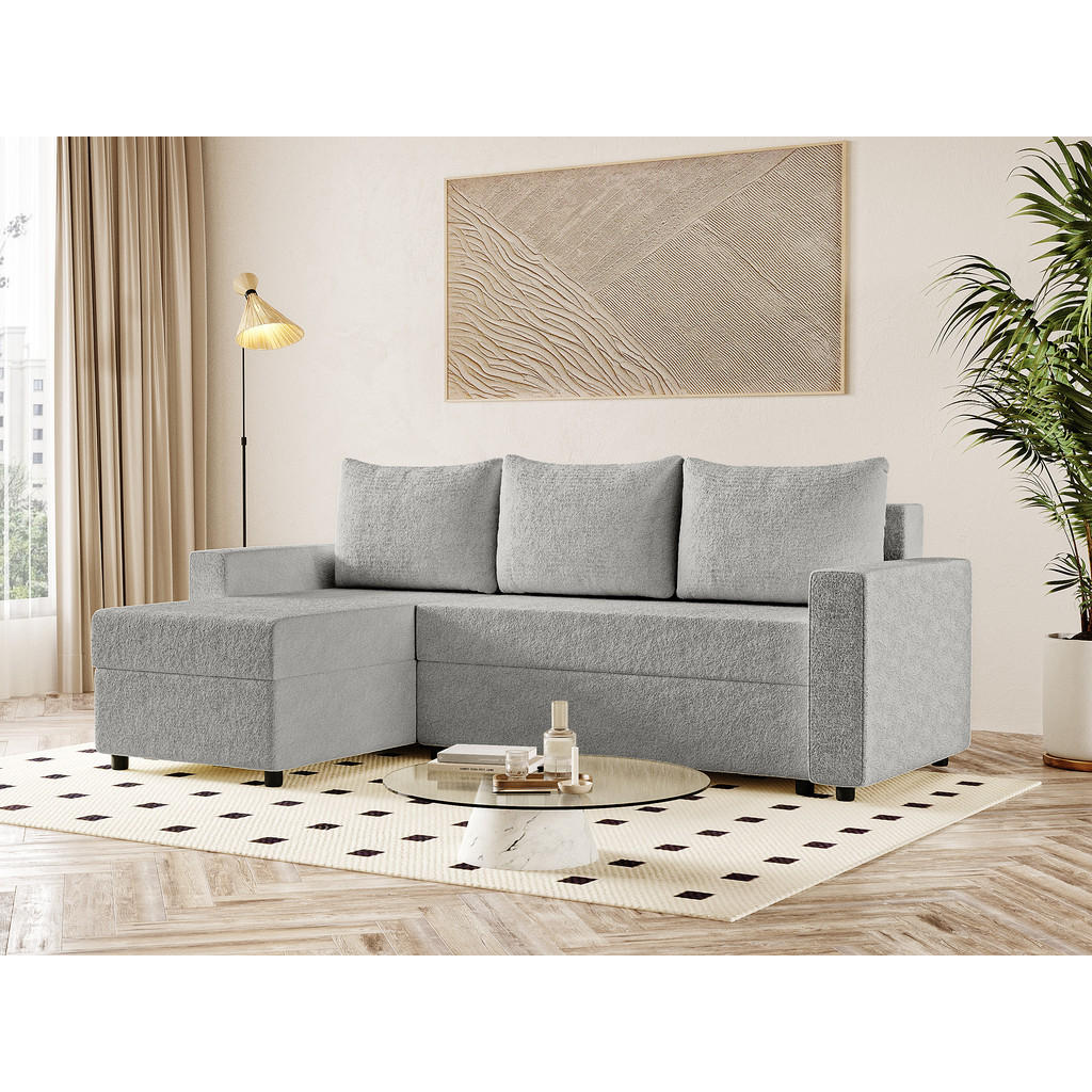 Thumbnail - Fedve Ecksofa, Grau, Textil, L-Form,L-Form, 230x146 cm, Wohnzimmer, Sofas & Couches, Wohnlandschaften, Ecksofas