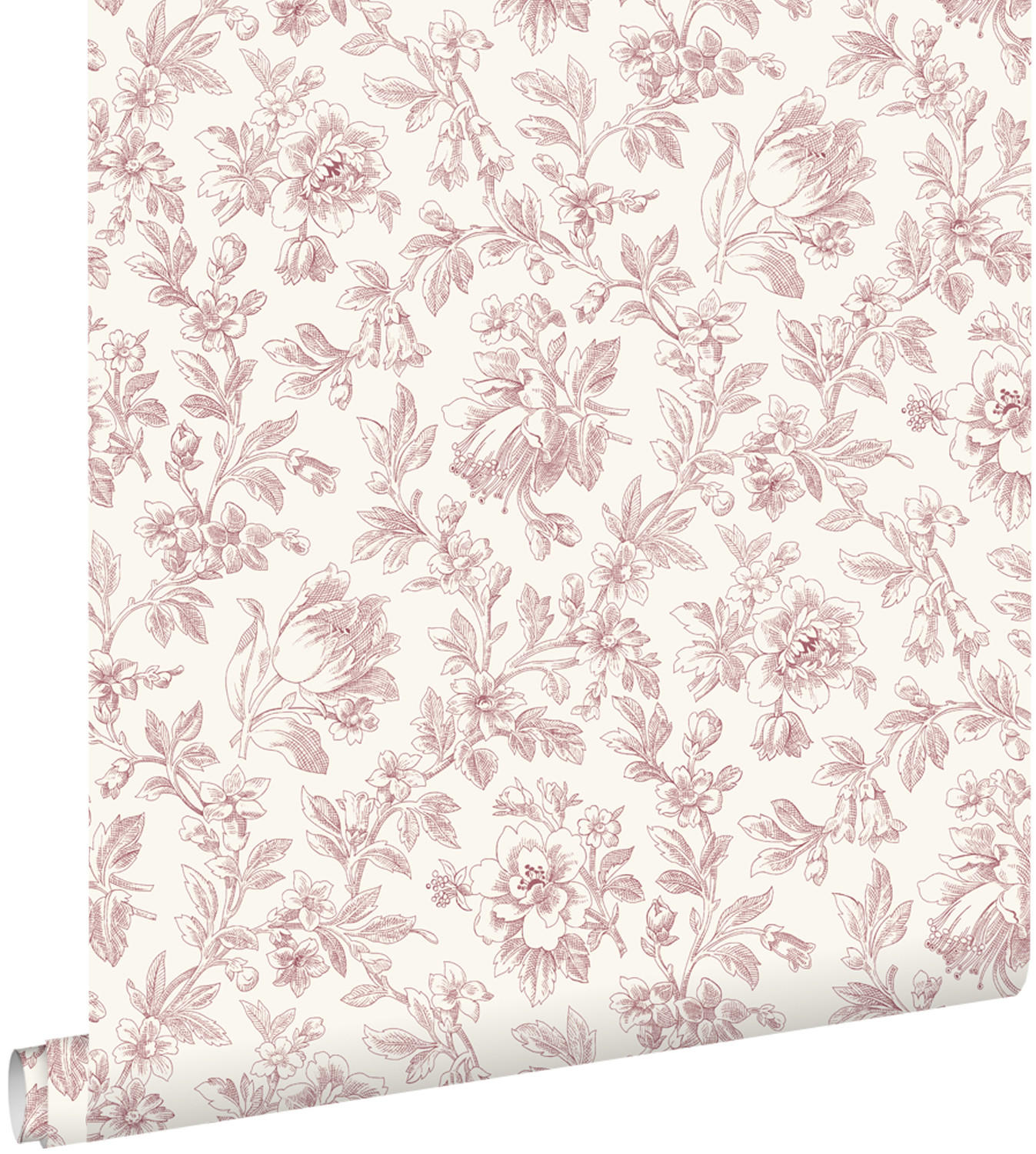 TAPETE eleganten Blumen 50 x 900 cm - Weiß, Papier (50/900cm) - ESTAhome