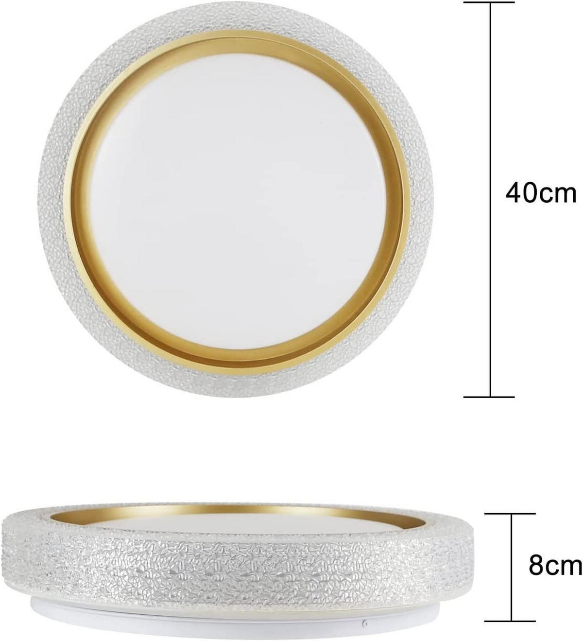LED-DECKENLEUCHTE Michael 40/40/8 cm - Weiß, Metall (40/40/8cm) - Nettlife