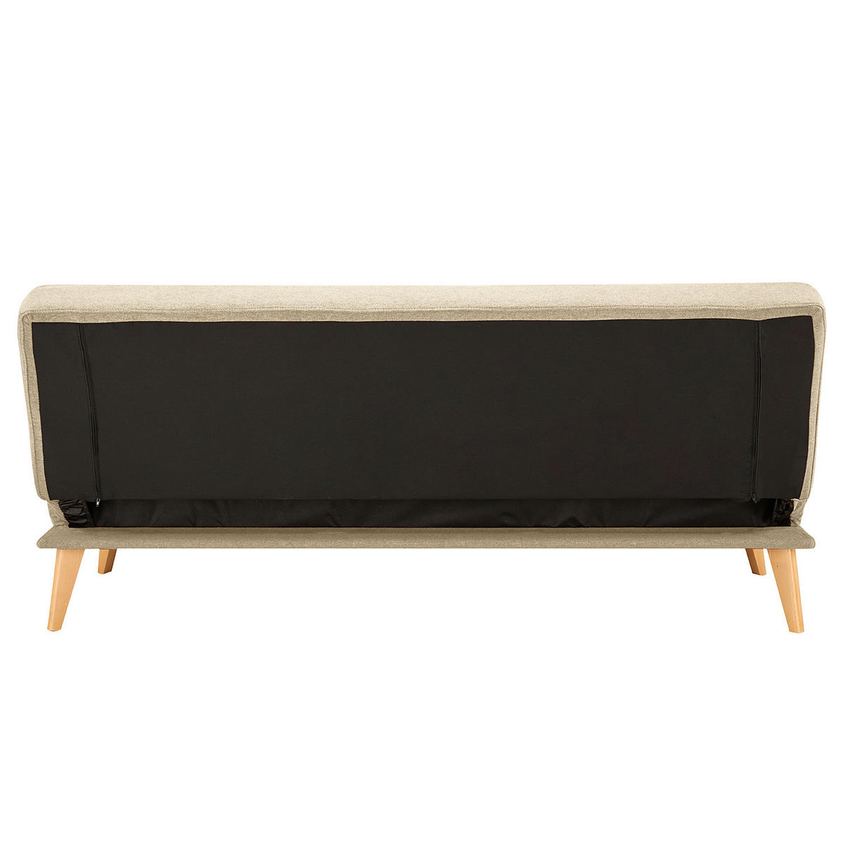 SCHLAFSOFA - Hellbraun/Beige, Holz/Birkenholz (180/81/86cm) - home24
