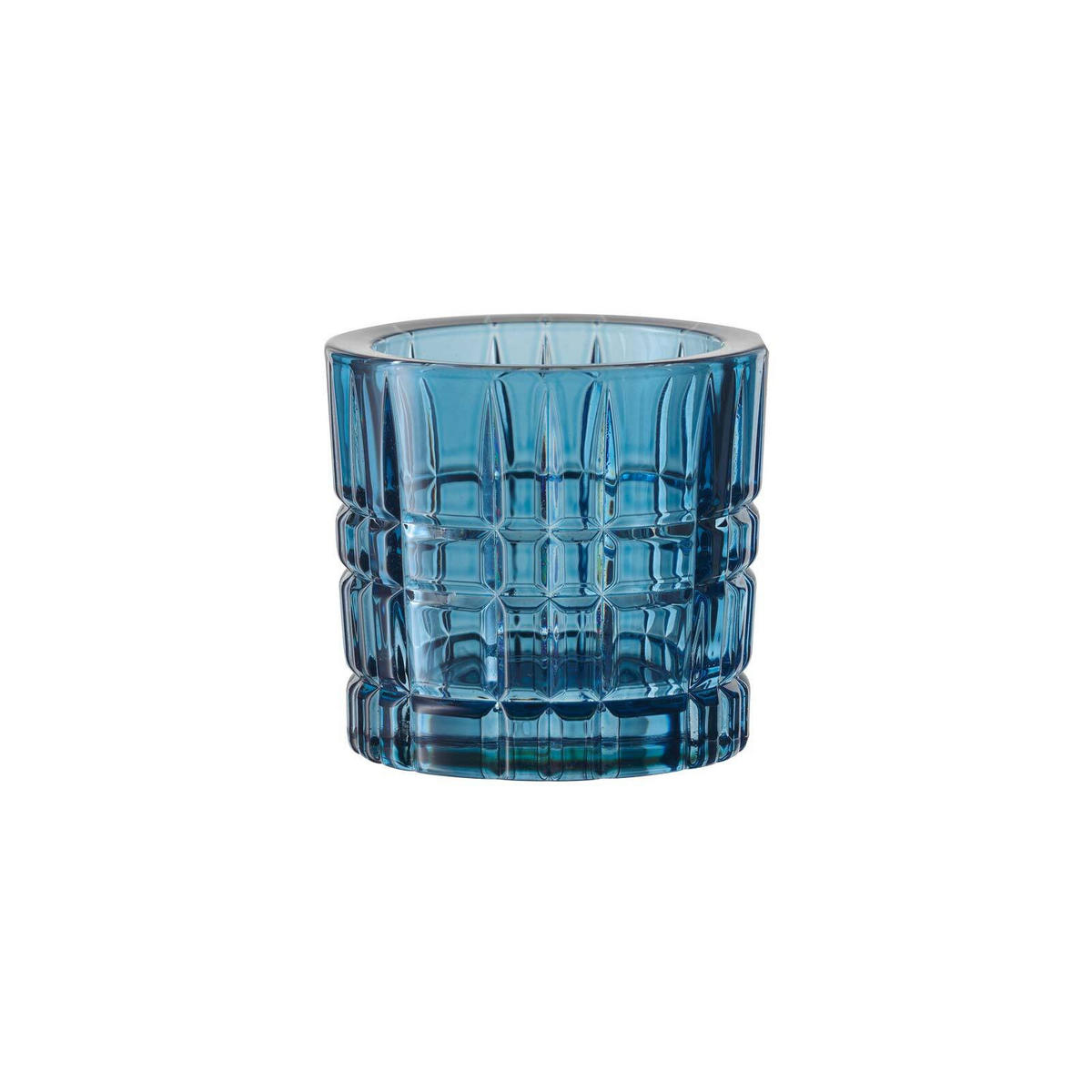 TEELICHTHALTER Square Votives Vintage Blue ø 7,1 x 6,6 cm 2er Set - Blau, Glas (6.6cm) - Nachtmann