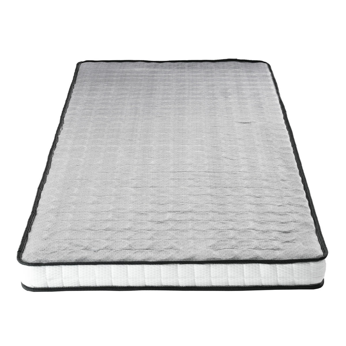 MATRATZE 90/200 cm aus Stoff und Metall mit ergonomischem Design, Weiß - Weiß, Textil (90/200cm) - OKMYHOME