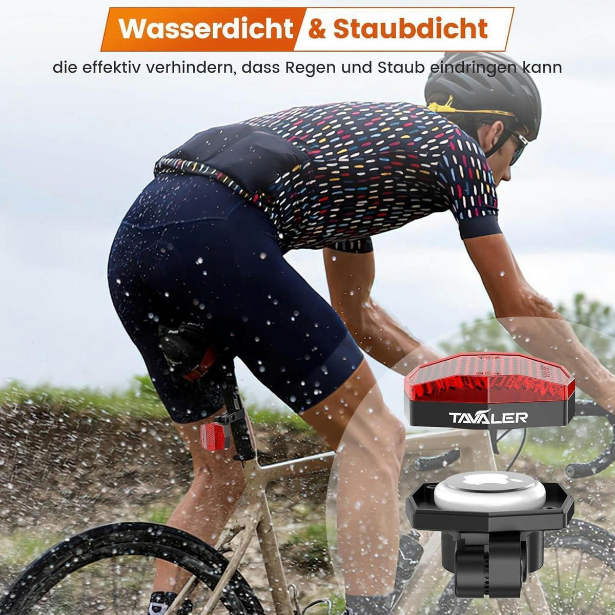 FAHRRAD Reflektor mit AirTag Halterung StVZO zugelassen - Multicolor, Kunststoff (5/2/6cm)