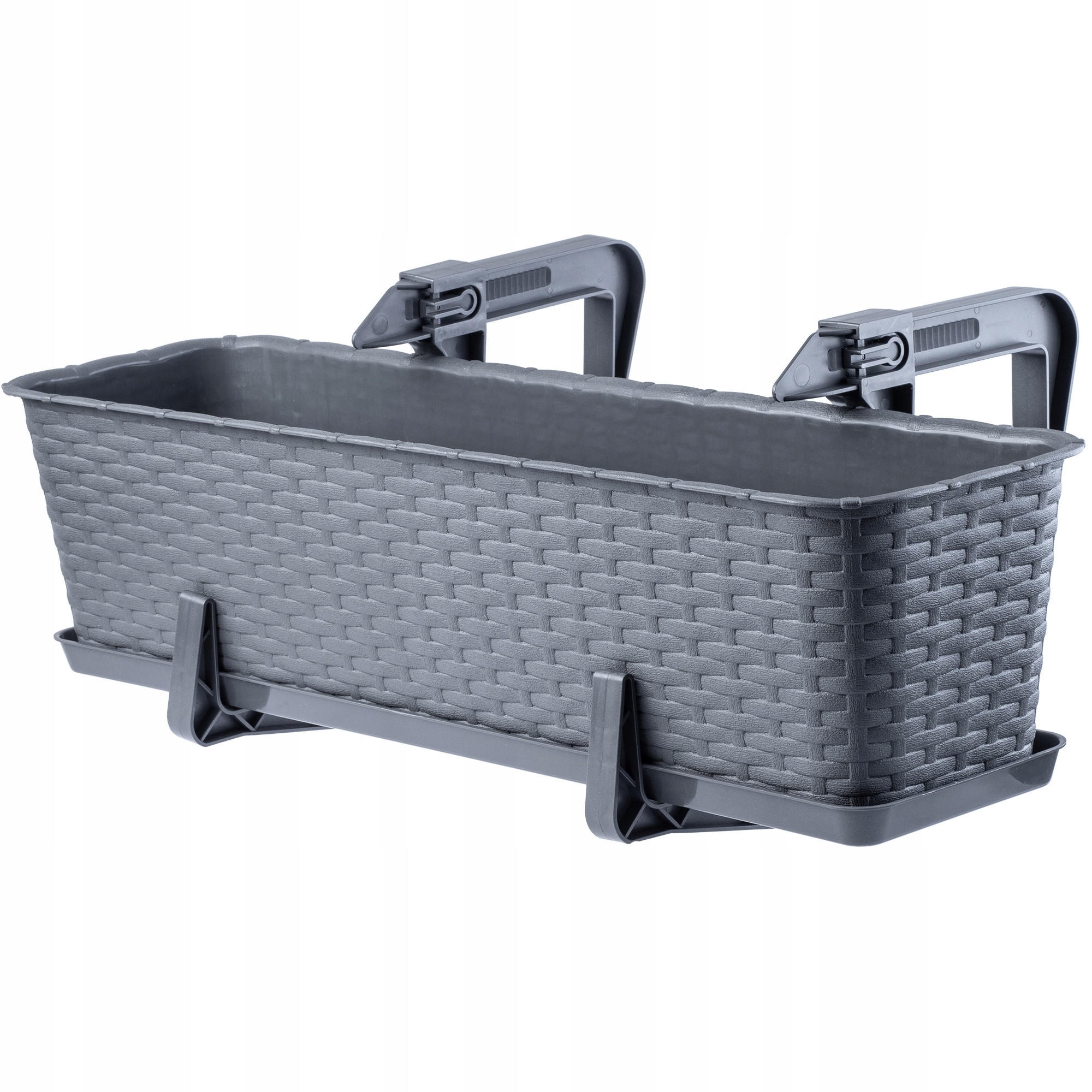 Kadax Blumentopf Graphit 17x60 cm