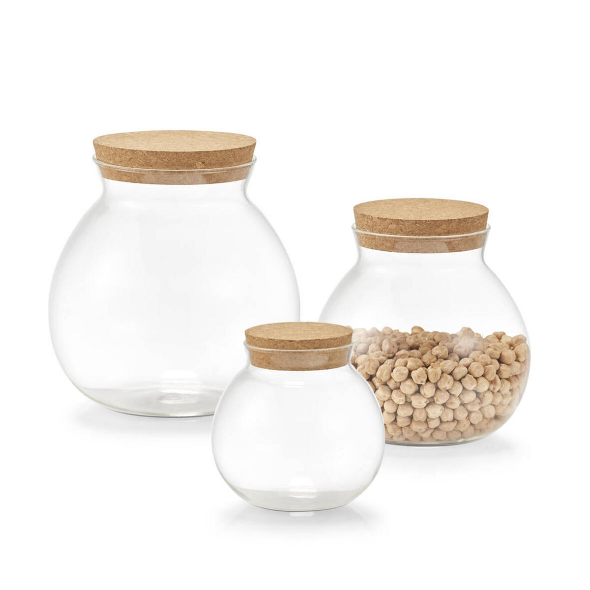 GLASGEFÄSS Korkdeckel 1700 ml - Transparent, Glas (15/15.7/15cm)