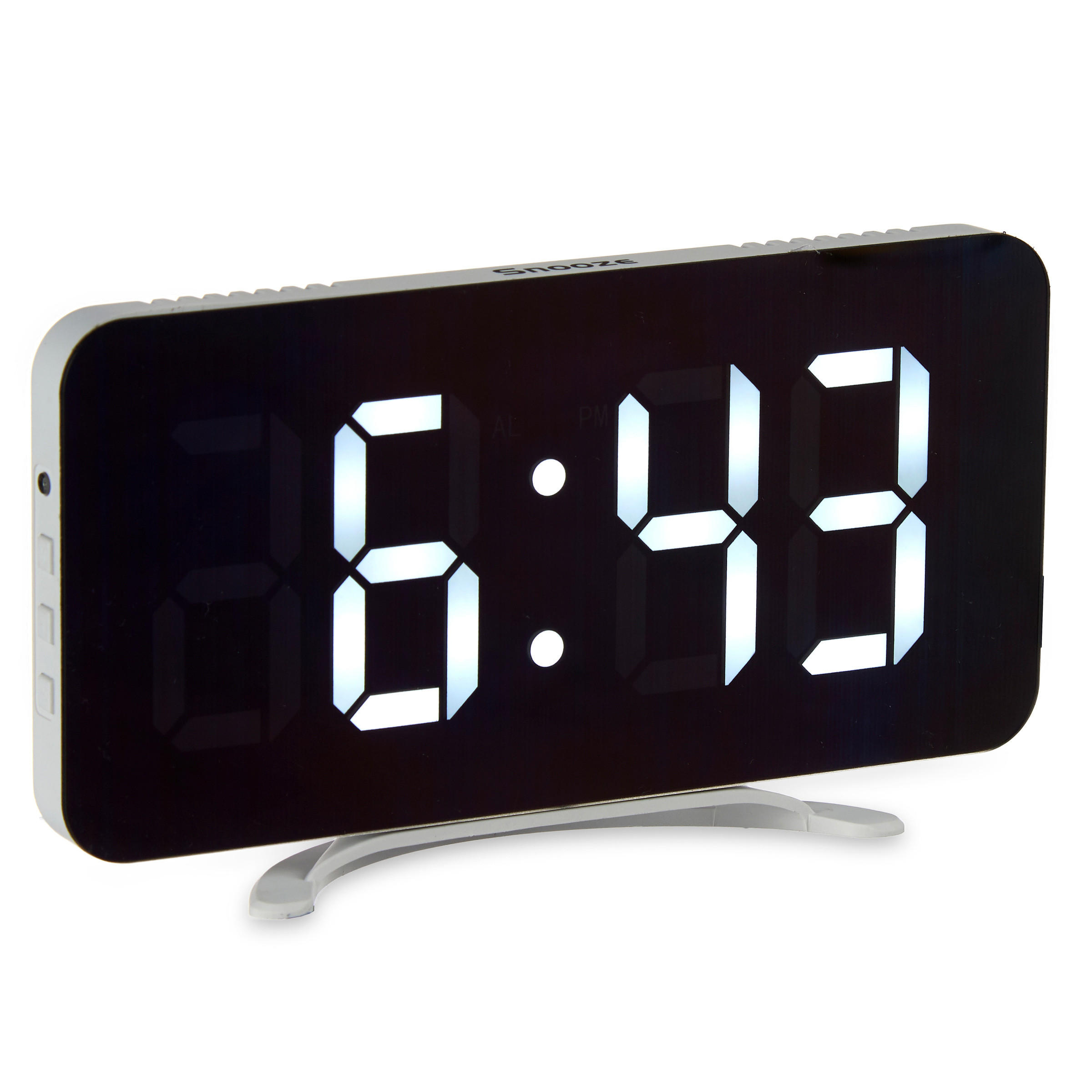 Giftdecor Led-Wecker Weiß 15.8x1.5x7.8 cm