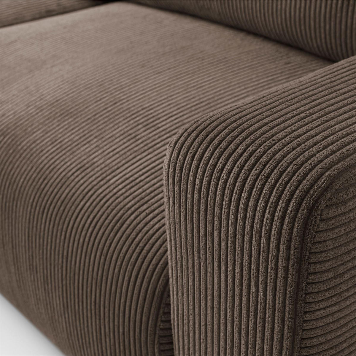 ECKSOFA OPERA L-Form mit Schlaffunktion und Bettkasten, Poso 06 - Braun, Textil (247/143cm) - Lookway