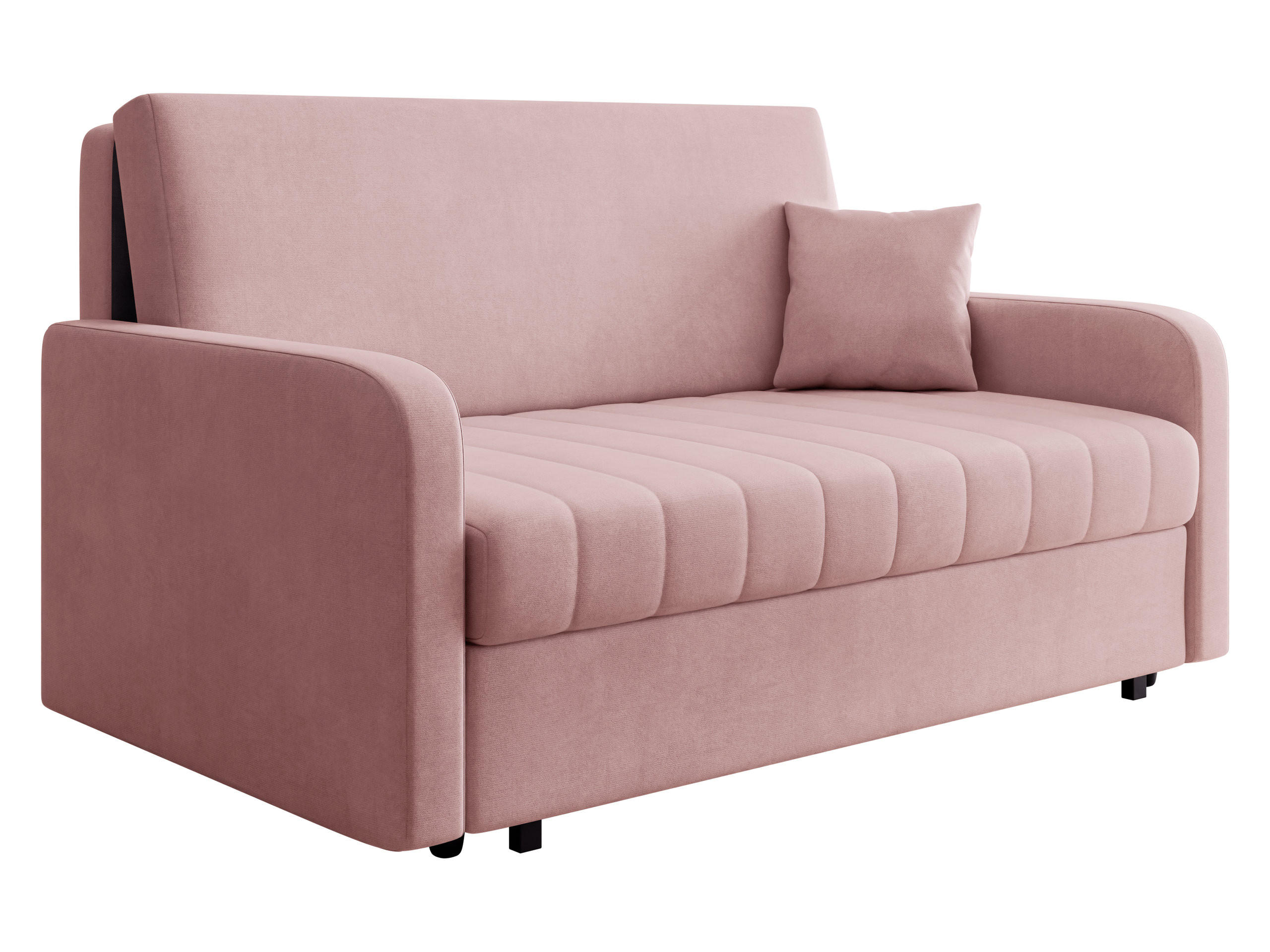 SCHLAFSOFA Viva Silk IV - Schwarz/Rosa, Holz/Textil (172/85/98cm) - MIRJAN24